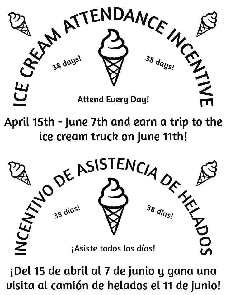 Ice Cream Truck Incentive Flyer - English and Spanish